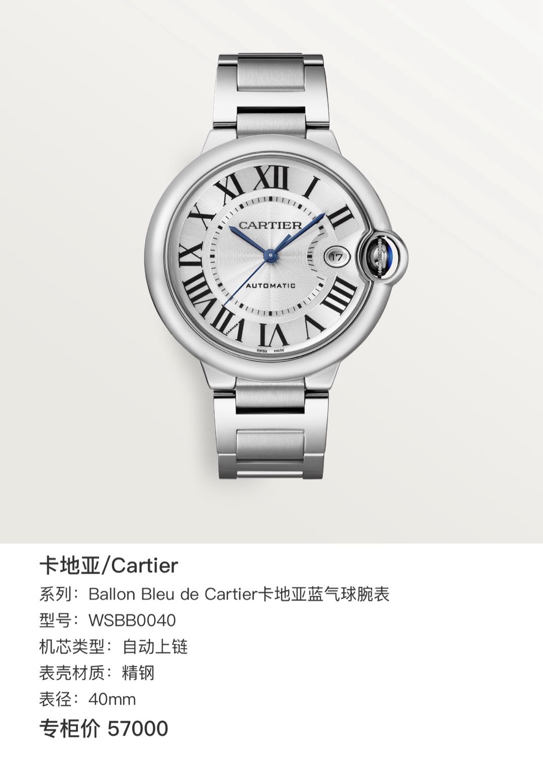 Cartier WSBB0040 detail 1