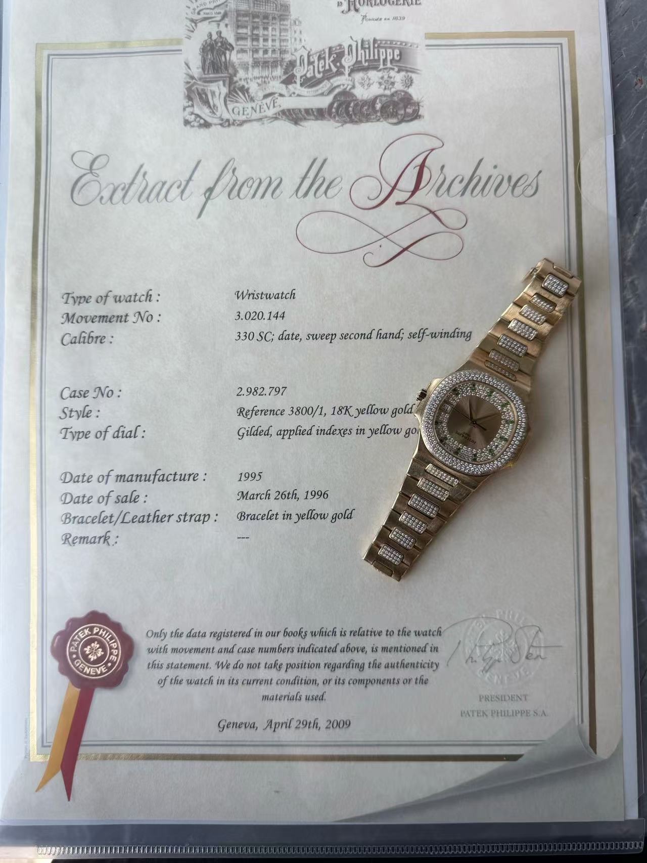 Patek Philippe 3800j detail 5