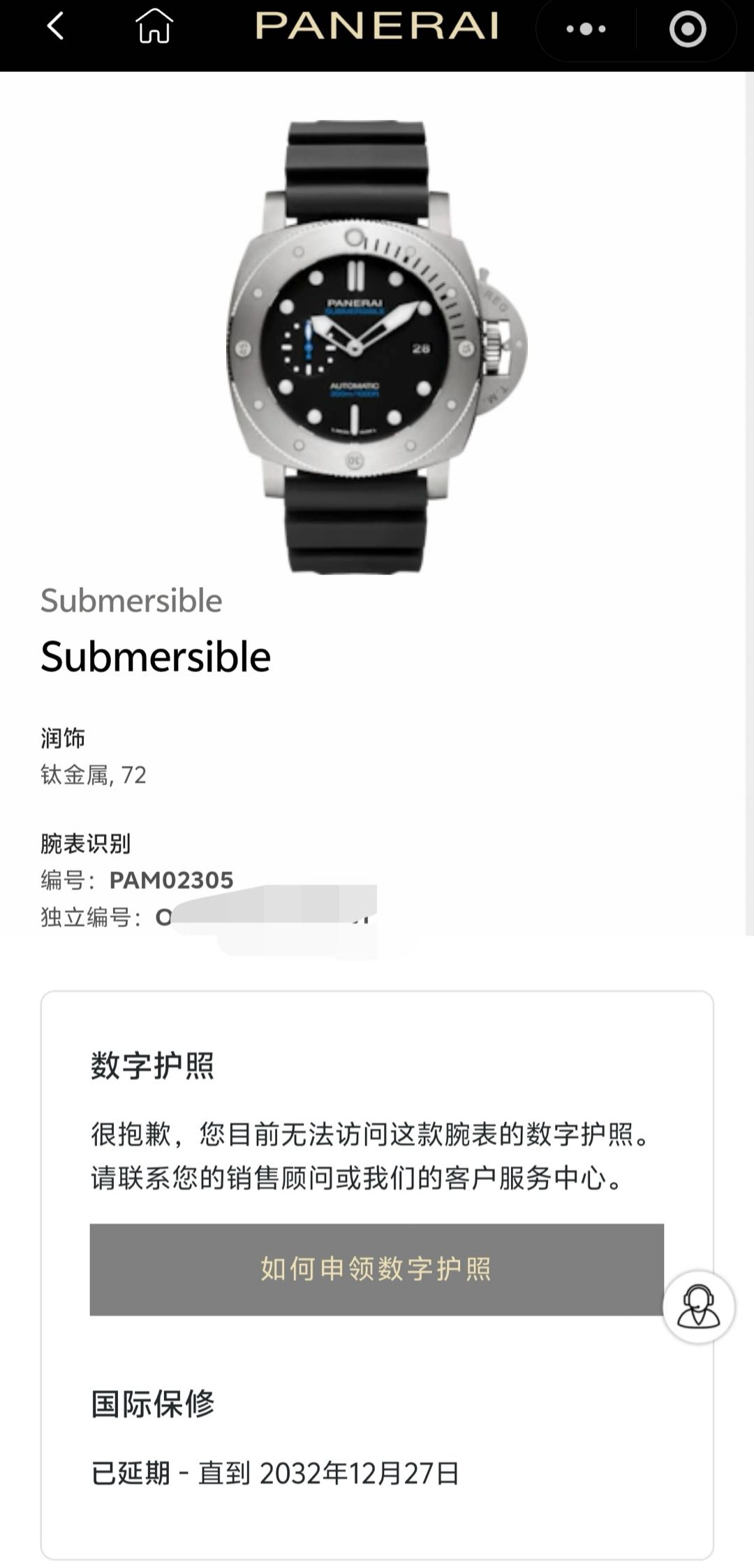 Panerai PAM02305 detail 7